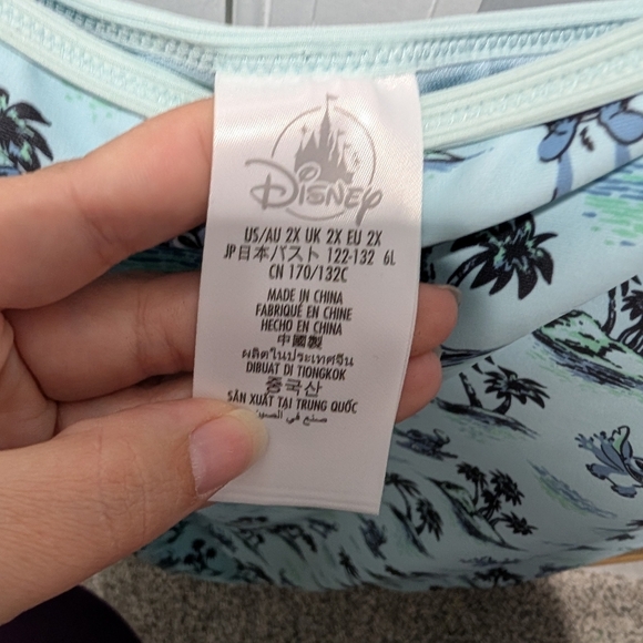NWT Disney Store Blue Stitch Swimsuit for Women in Size 2X - Picture 11 of 13